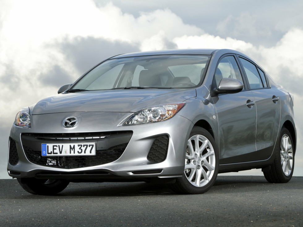 Коврики текстильные "Стандарт" для Mazda 3 (седан / BL) 2011 - 2013, черные, 5шт.